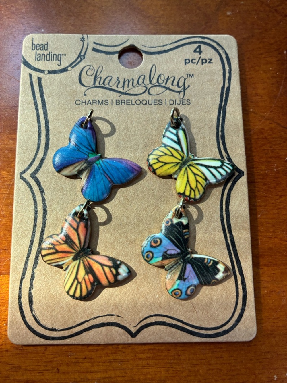 Charmalong Butterfly Charms - Blue, Yellow, Orange, Multicolor